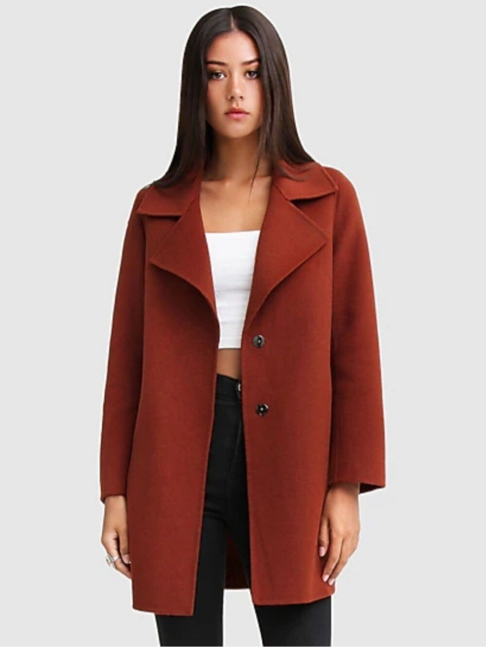 NWT Belle & Bloom Ex-Boyfriend Wool Blend Caramel Size M